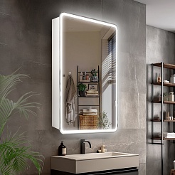 Style Line Зеркальный шкаф Каре 40 с подсветкой – фотография-6